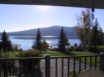 View from the large deck over looking Whitefish Lake 